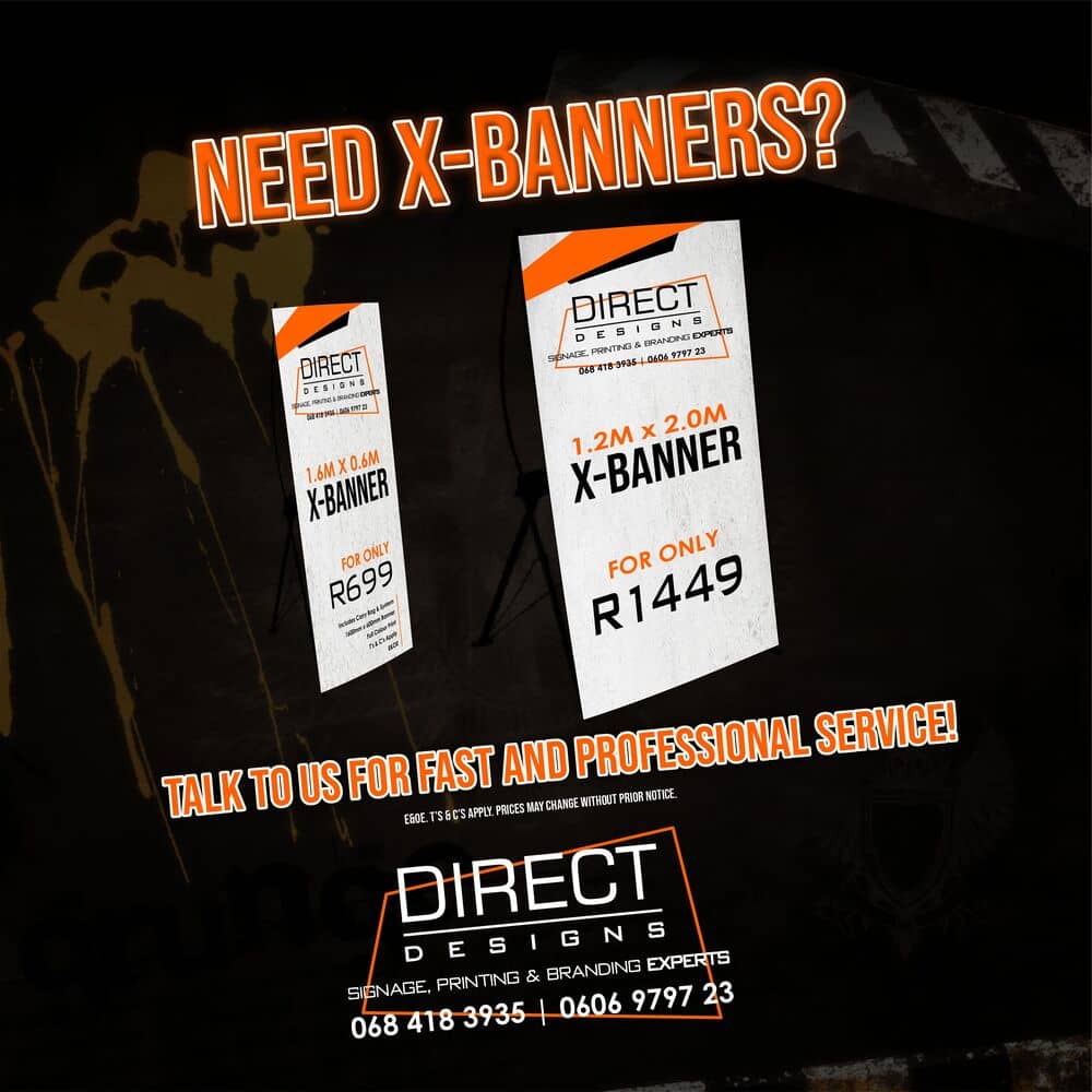 1.6m x 0.6m X-Banner