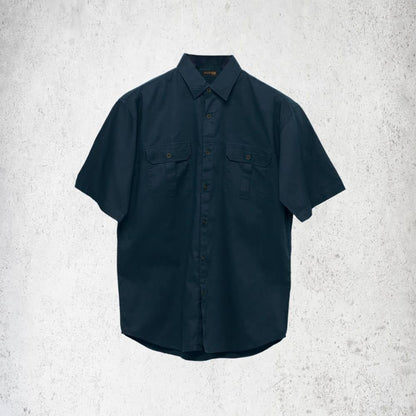 Plain Bush Shirt Mens (LO-BUSH) - Navy