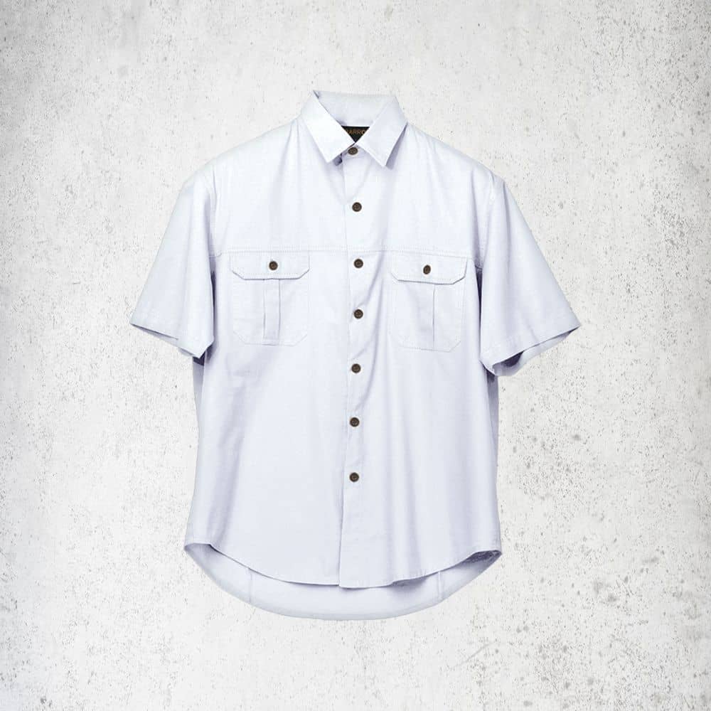Plain Bush Shirt Mens (LO-BUSH) - White